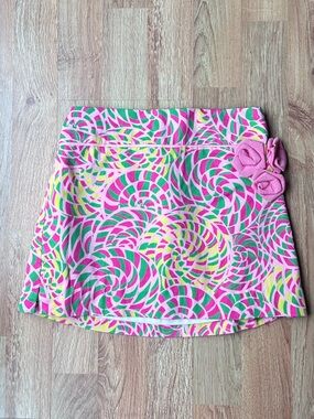 NWT Lilly Pulitzer Kimber Skirt Rosette Multi Lolli Size 10